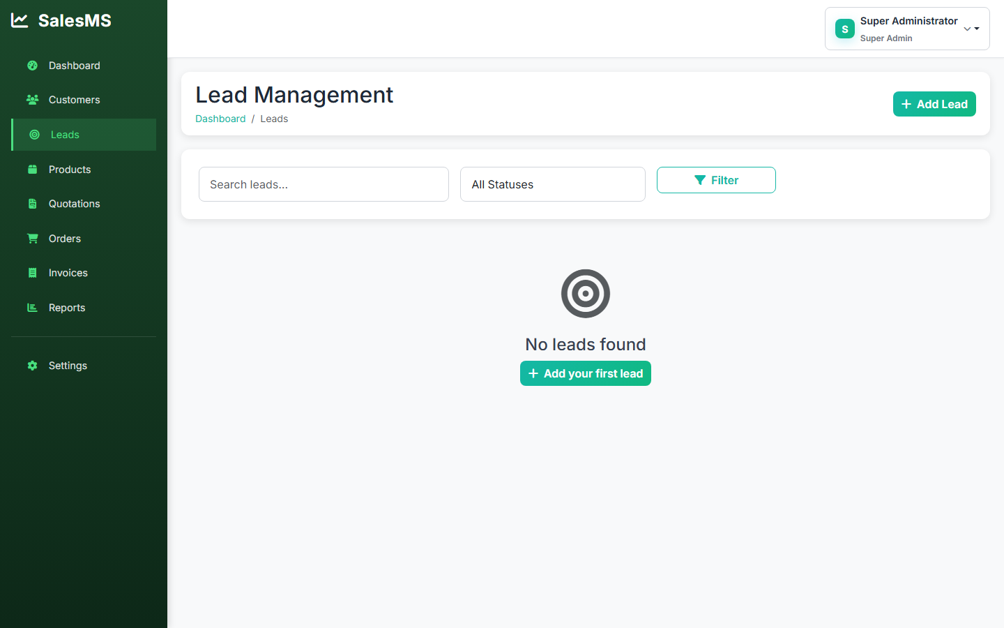 7-stage sales pipeline showing lead cards with deal values, probabilities, and assigned salespeople — drag-and-drop CRM view.